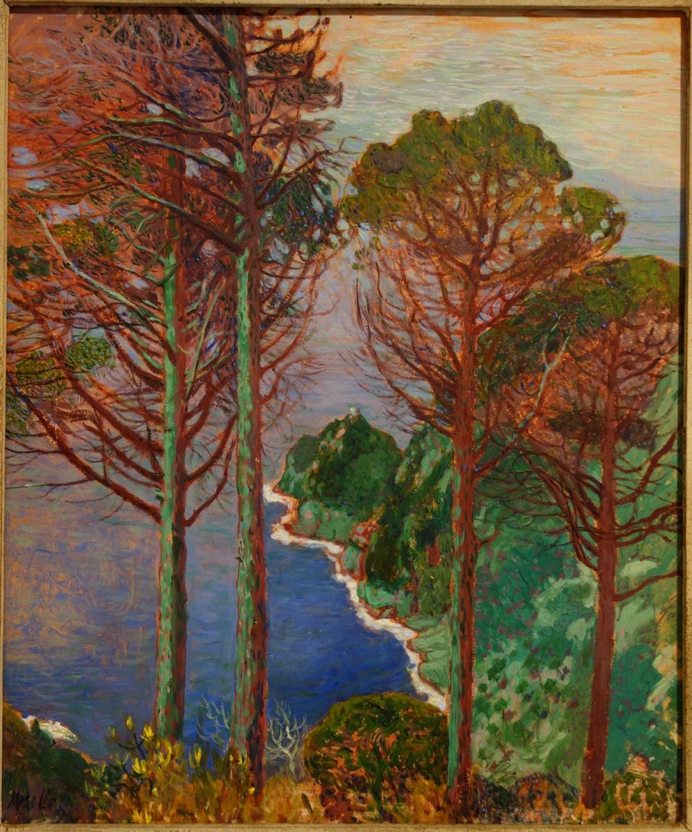Rubaldo Merello, Mare dall'alto promontorio (1910-1914), marina divisionista